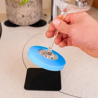 Silwy Magnetic condom for stemmed glasses BLUE incl. pad