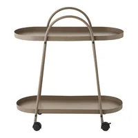 House Nordic Servierwagen Empoli 60 x 27.5 x 64 cm, Braun - Tiefe: 60 cm - Breite: 27.5 cm - Höhe: 64 cm - Detailmaterial: Stahl - Grundmaterial: Metall