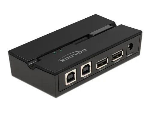 DELOCK USB 2.0 Switch fr 2 PC an 2 Gerte