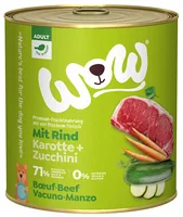 WOW Nassfutter Adult Rind, 800 g - Tierbedürfnis: Kein besonderes Bedürfnis - Geschmacksrichtung: Rind - Zertifikate: Keine Zertifizierung - Fleischsorte: Rind - Futtereigenschaft: Ohne künstliche Zusätze - Glutenfrei - Hoher Fleischanteil - Ohne Zuckerzu