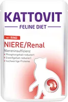 Kattovit Nassfutter Niere/Renal Rind, 85 g - Tierbedürfnis: Nieren & Harnwege - Geschmacksrichtung: Rind - Zertifikate: Keine Zertifizierung - Fleischsorte: Rind - Futtereigenschaft: Eiweissreduziert - Produkttyp: Alleinfutter