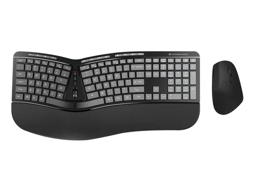 CONCEPTRONIC ERGO TastaturMaus Wireless Layout US schwarz