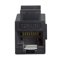 Logilink Keystone Kupplung 2X RJ45 UTP 14.5mm, Cat.6, schw.