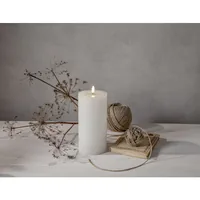 Star Trading LED-Kerze Pillar Flow Big, 22.5 cm, Weiss - Betriebsart: Batteriebetrieb - Fernbedienung: Nein - Aussenanwendung: Nein - Höhe: 22.5 cm - Timerfunktion: Ja - Set: Nein