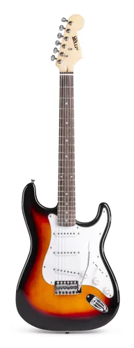 MAX E-Gitarre GigKit Sunburst - Gitarrenkoffer / Gigbag: Gigbag - Hals: Sperrholz - Tonabnehmerbestückung: Keine Angabe - Gitarrensteg: Keine Angabe - Leistung AMP: 0 W - Set: Ja