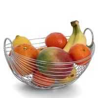 Zeller Present 24895 serving basket Oval Metal Silver