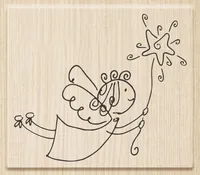 Heyda Stempel Engel, 7 x 6 cm - Motiv: Festtage - Detailfarbe: Hellbraun