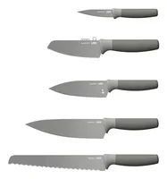 BergHOFF Messerblock-Set mit Messer Leo Balance Grau/Grün - Detailfarbe: Grün - Grau - Set: Ja - Bürsteneinsatz: Keine Angaben - Material: Kunststoff