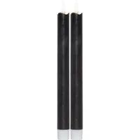 Star Trading LED-Stabkerzen Set Dinner 2P Flamme 25 cm – schwarz - Betriebsart: Batteriebetrieb - Fernbedienung: Nein - Aussenanwendung: Nein - Höhe: 25 cm - Timerfunktion: Ja - Set: Ja