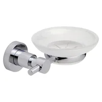 tesa Loxx Seifenablage ohne Bohren, silber - Farbe: Silber - Befestigung: Kleben - Material: Glas - Metall