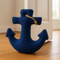 relaxdays Türsicherung Anker 38 cm Dunkelblau - Packungsgrösse: 1 Stück - Sicherungstyp: Türsicherung - Detailfarbe: Dunkelblau - Hellbraun