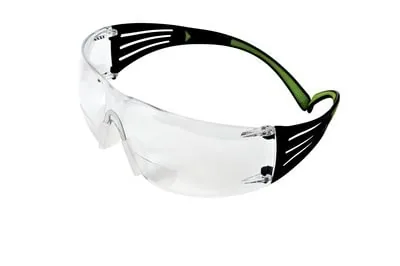 3M Schutzbrille SecureFit 420 mit +2.0 Dioptrie, Transparent - Grössentyp: Normalgrösse - Brillenglasfarbe: Transparent - Detailfarbe: Grün - Schwarz - Grössensystem: EU - Grösse: Standard - Zielgruppe: Unisex