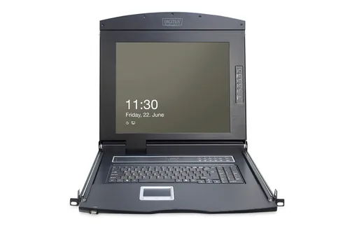 Digitus DS-72210-2US Konsolenregal 43,2 cm (17") 1280 x 1024 Pixel Schwarz 1U