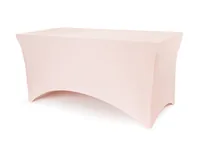 Partydeco Bankett-Tischbezug, 183 x 76 x 74 cm, Staubrosa - Material: Polyester (PES) - Produktart: Tischdecke - Motiv: Party - Detailfarbe: Hellrosa - Breite: 183 cm - Länge: 74 cm