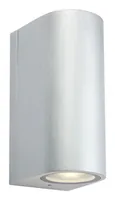 Markslöjd Alor Fassadenleuchte Silber 2x Lampe - Smart Home: Nicht kompatibel - Dimmbar: dimmbar - Anwendungsbereich: Outdoor - Betriebsart: Netzbetrieb - Zusätzliche Ausstattung: Keine - Lampensockel: LED fest verbaut