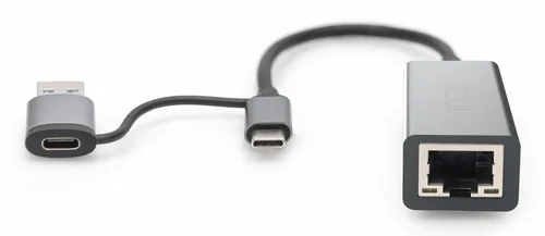 INCA Adapter IUTP-01TX Ethernet > USB und Typ C Anschluss
