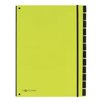 Pagna Ordnungsmappe A4 Trend, Lindgrün, 12 Fächer - Typ: Ordnungsmappe - Ausstattung: Schaulöcher - Taben - Gummiband - Detailfarbe: Lindgrün - Material: Karton