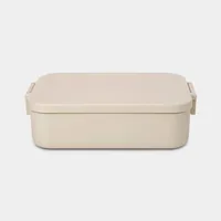 Brabantia Lunchbox Make & Take 1.1 l, Beige - Materialtyp: Kunststoff - Unterteilungsmöglichkeit: Nein - Material: Recycling Kunststoff - Set: Nein - Motiv: Ohne Motiv - Anwender: Erwachsene - Kinder