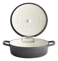 APS Bräter 5 Stars 2.5 l, Anthrazit - Material: Gusseisen - Topfart: Bräter - Kompatible Kochfelder: Backofen - Induktion - Antihaftbeschichtung: Keine Angaben - Detailfarbe: Anthrazit - Spülmaschinenfest: Nein