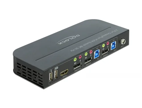 DELOCK DisplayPort 1.4 KVM Switch 8K 30Hz USB 3.0 Audio
