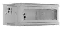 WALL-HUNG RACK CABINET 19"" 4U 600X450 GREY PERFORATED DOOR LANBERG (FLAT PACK)