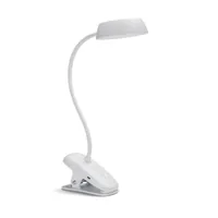 Philips LED Schreibtischleuchte Donutclip, 2.3W, 4000K, USB, weiss - Betriebsart: Netzbetrieb - Lampensockel: LED fest verbaut - Farbtemperatur Kelvin: 4000 K - Gesamtleistung: 3 W - Farbwiedergabeindex CRI: 90 - Dimmbar: dimmbar