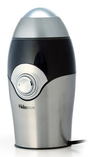 Tristar Kaffeemühle KM-2270 Schwarz/Silber - Detailfarbe: Schwarz - Silber - Ausstattung: Edelstahl Hackmesser - Kabelaufwicklung - Mahlbecher - Mahlfunktion - Sichtfenster - Mahlwerk: Messermahlsystem - Fassungsvermögen: 70 g
