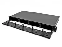 Delock 48.30cm 19"" LWL Rangierpanel 1 HE schwarz