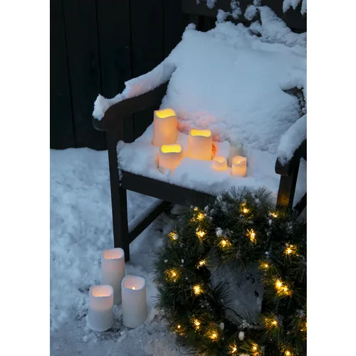 Star Trading LED-Kerze Pillar Paul Ø 10 x 23 cm, Beige - Betriebsart: Batteriebetrieb - Fernbedienung: Nein - Aussenanwendung: Ja - Höhe: 23 cm - Timerfunktion: Ja - Set: Nein