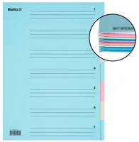 Biella Ordnungsmappe A4 mit 7 Fächer, Blau - Typ: Ordnungsmappe - Ausstattung: Register - Detailfarbe: Blau - Material: Karton