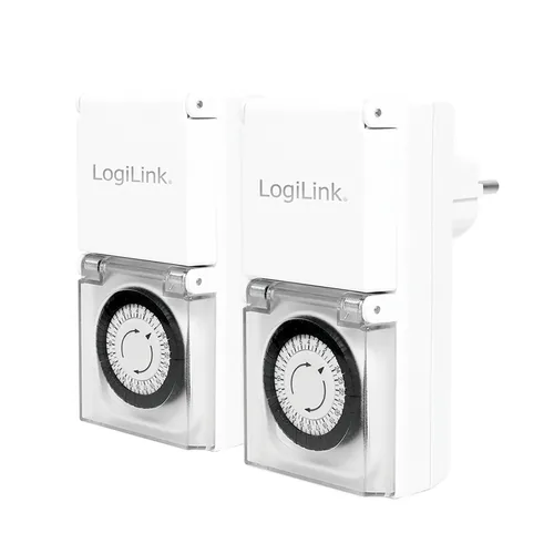 Logilink Zeitschaltuhr, mech. IP44, Outdoor, 2er Set