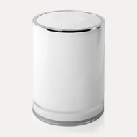 Möve Kosmetikeimer Line 5 l, Weiss - Fassungsvermögen: 5 l - Höhe: 24.5 cm - Anzahl Behälter: 1 - Detailfarbe: Weiss - Form: Rund - Material: Acryl