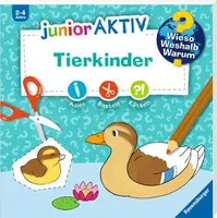 Ravensburger Kinder-Sachbuch WWW junior AKTIV: Tierkinder - Sprache: Deutsch - Altersempfehlung ab: 2 Jahren - Einband: Block - Anzahl Seiten: 48 - Altersgruppe: Kleinkinder - Thema: Wieso? Weshalb? Warum?