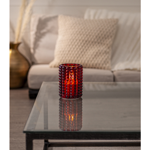 Star Trading LED-Kerze Flamme Dotty, Rot, 12.5 cm - Betriebsart: Batteriebetrieb - Fernbedienung: Nein - Aussenanwendung: Nein - Höhe: 12.5 cm - Timerfunktion: Ja - Set: Nein