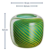 Leonardo Vase Filo Colori 10 cm, Grün - Assortiert: Nein - Höhe: 11.2 cm - Detailfarbe: Grün - Detailmaterial: Kalk-Natron-Glas - Grundmaterial: Glas