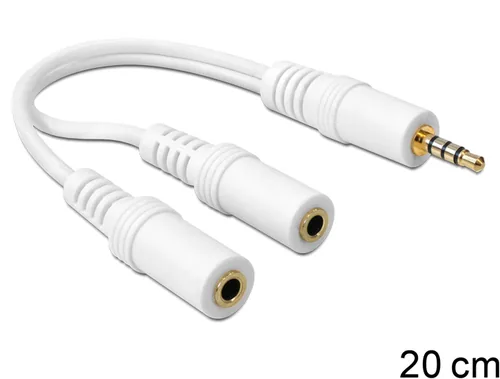 Audio Klinke 3,5mm 4Pol. > 2x Klink 3,5mm Micro + Headset CTIA (ST - BU) Delock