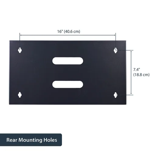 StarTech.com 6U Wall Mount Network Rack - 14 Inch Deep (Low Profile) - 19" Patch Panel Bracket for Shallow Server and IT Equipment, Network Switches - 44lbs/20kg Weight Capacity, Black