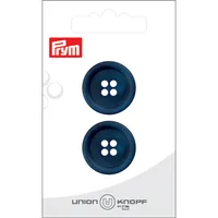 Prym Union Knopf Knöpfe Polyester 23 mm, 2 Stück, Marineblau - Detailfarbe: Marineblau