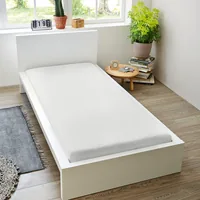 Dormisette Matratzenauflage Standard 70 x 140 cm, Weiss - Grösse: 70 x 140 cm - Matratzenhöhe bis: 30 cm - Detailfarbe: Weiss - Trocknergeeignet: Ja - Detailmaterial: Baumwollsatin - Flanell - Grundmaterial: Baumwolle (CO)