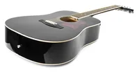 MAX Westerngitarre SoloJam Set Schwarz - Griffbrett: Palisander - Decke: Linde - Decke massiv: Nein - Gitarrengrösse: 4/4 - Mensur: 65 cm - Ausführung: Rechtshänder