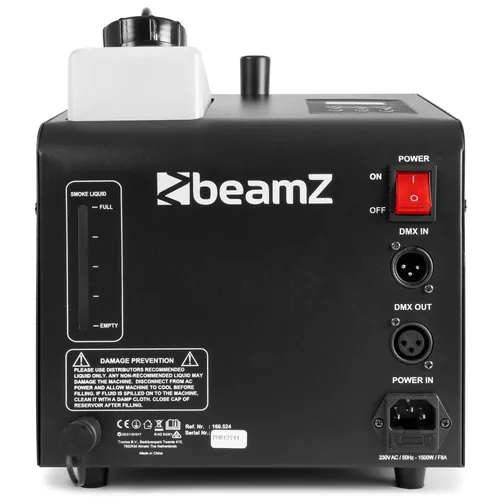 BeamZ SB1500LED bubble machine Black 1.35 L