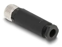 DeLOCK M8 Connector A-coded 3 pin female for mounting with screw connection