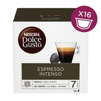 Nescafé Kaffeekapseln Dolce Gusto Espresso Intenso 16 Stück - Entkoffeiniert: Nein - Produktionsland: Spanien - Packungsgrösse: 16 Stück - Geschmacksrichtung: Keine - Getränkeart: Espresso - Kaffeeart: NESCAFÉ Dolce Gusto