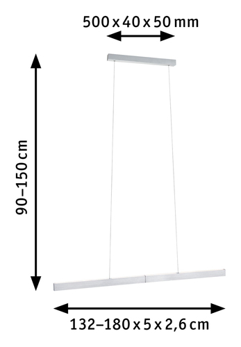 Paulmann Pendelleuchte LED Touchless Sensor Aptare Weiss - Betriebsart: Netzbetrieb - Lampensockel: LED fest verbaut - Farbtemperatur Kelvin: 2700 K - Gesamtleistung: 16.5 W - Farbwiedergabeindex CRI: 80 - Dimmbar: dimmbar