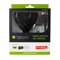 Techly HDMI Switch 3x1 4K Pigtail 0,5m