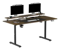Ultradesk Gaming Tisch Highlander XXL Braun - Beleuchtung: Nein - Höhenverstellbar: Ja - Detailfarbe: Braun - Material: Carbon - Holz - Metall - Stahl