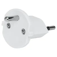 STEFFEN Fixadapter Deutschland CEE7/7 auf Schweiz T12 3-polig, Weiss - Detailfarbe: Weiss - Stromanschluss Seite A: T12 - Schalter: Nein - Stromanschluss Seite B: Schuko - Typ: Fixadapter