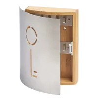 Zeller Present Schlüsselkasten Schlüssel Silber/Braun - Produkttyp: Schlüsselschrank - Widerstandsfähigkeit: Metallgehäuse - Staubgeschützt - Detailfarbe: Braun - Silber