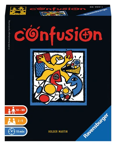 Ravensburger Kartenspiel Confusion - Sprache: Deutsch - Englisch - Französisch - Italienisch - Niederländisch - Spanisch - Kategorie: Aktionsspiel - Kartenspiel - Konzentrationsspiel - Würfelspiel - Altersempfehlung ab: 10 Jahren - Spieldauer: 15 min - Mi