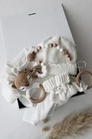 Oykami Baby Geschenkbox Weiss Palermo Elch - Material: Plüsch - Holz - Baumwolle - Detailfarbe: Weiss